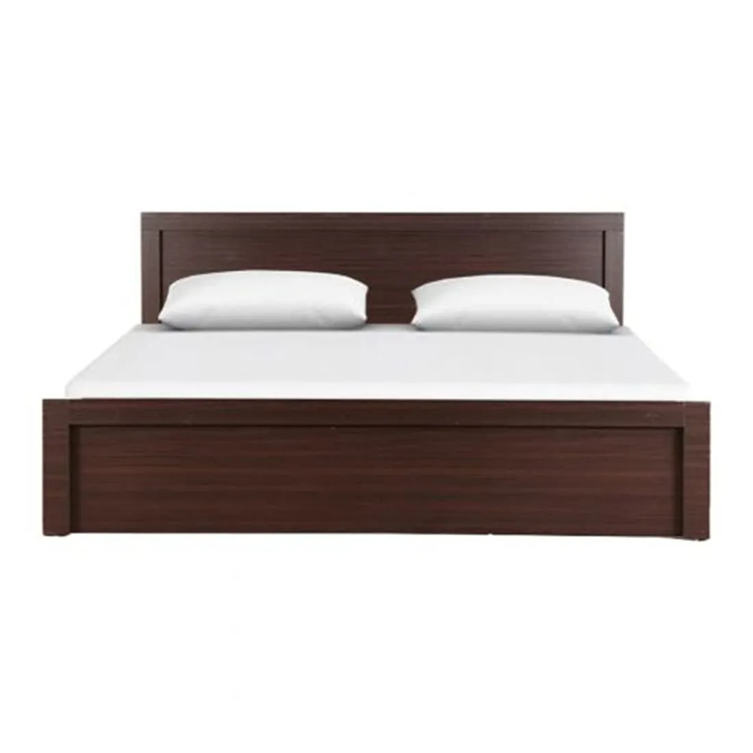 Harry Engineered Wood Bed without Storage (Brown)