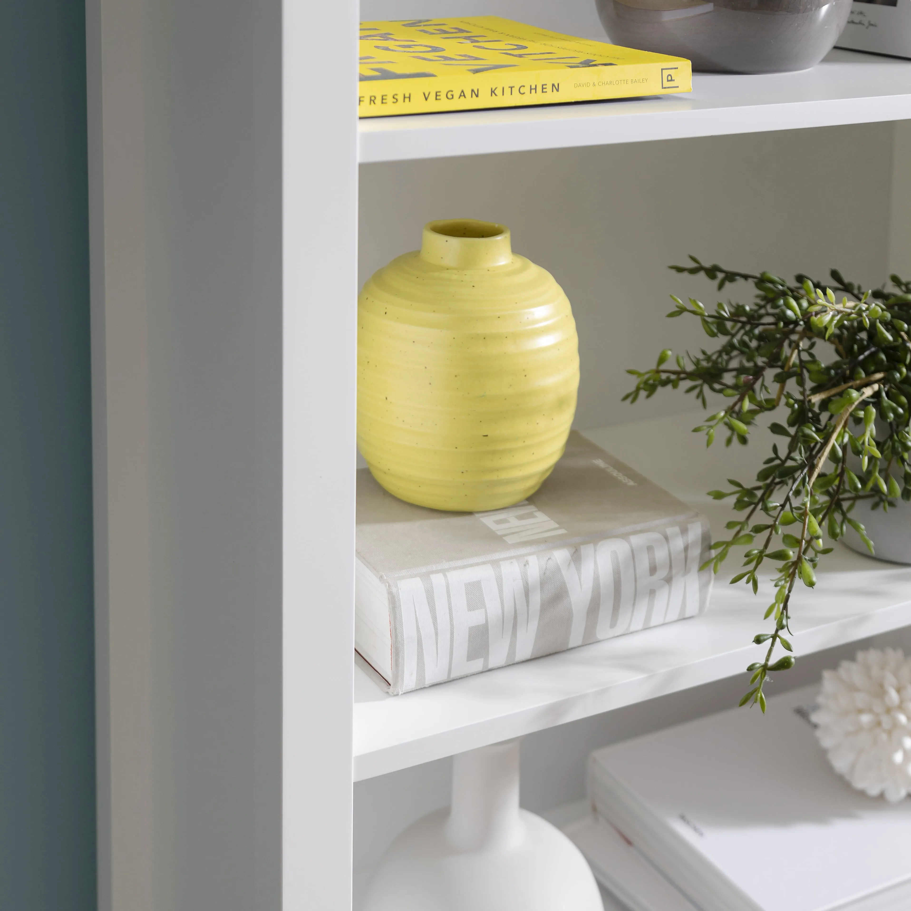 Hemming 3 Tier Bookcase with Storage in Classic White