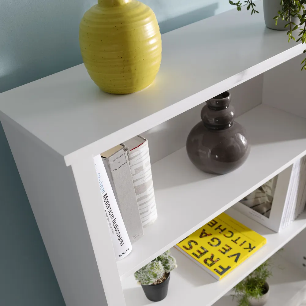 Hemming 5 Tier Tall Bookcase in Classic White