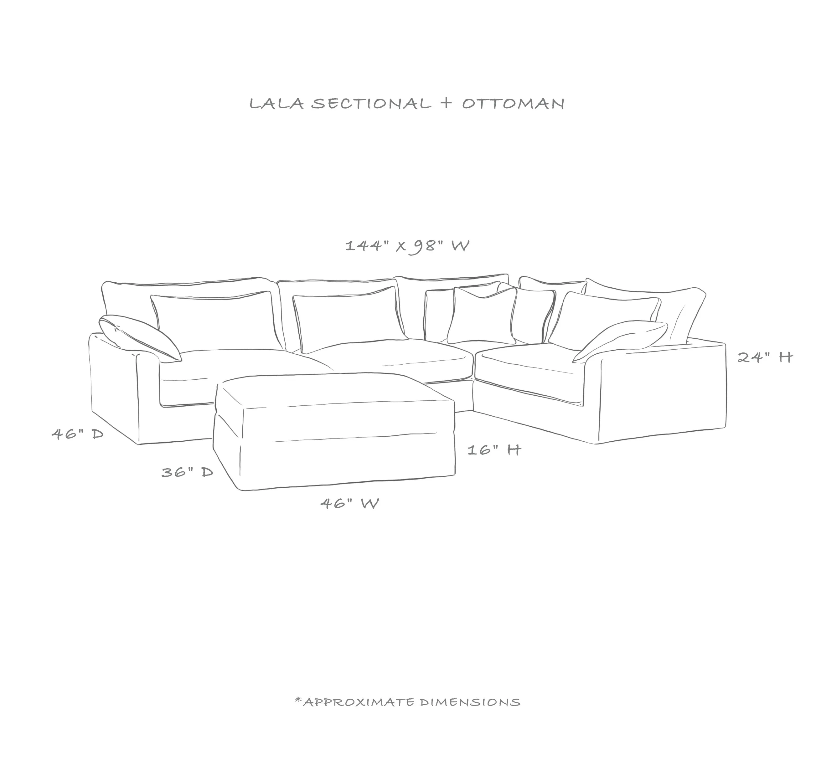 LA LA Sectional