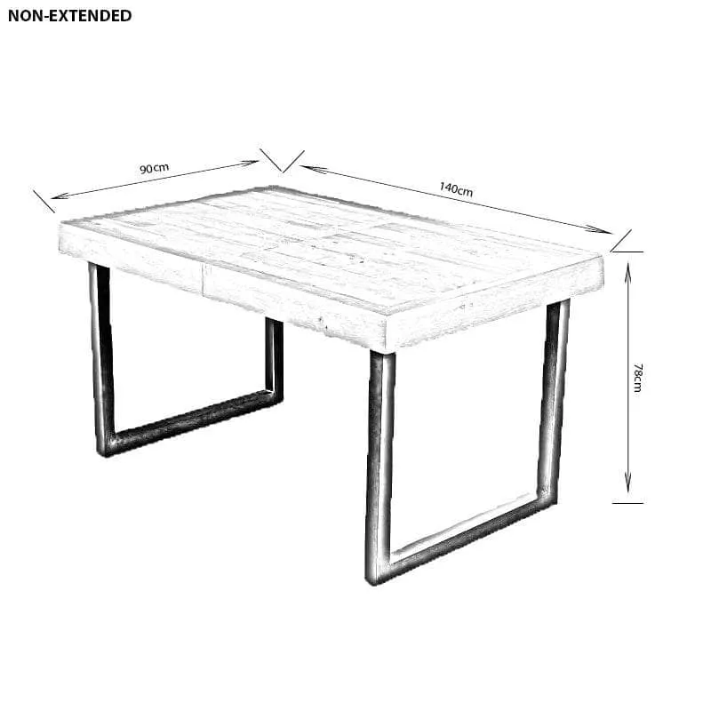 Lincoln Extendable Dining Table Set with 4 Vancouver Silver Chairs