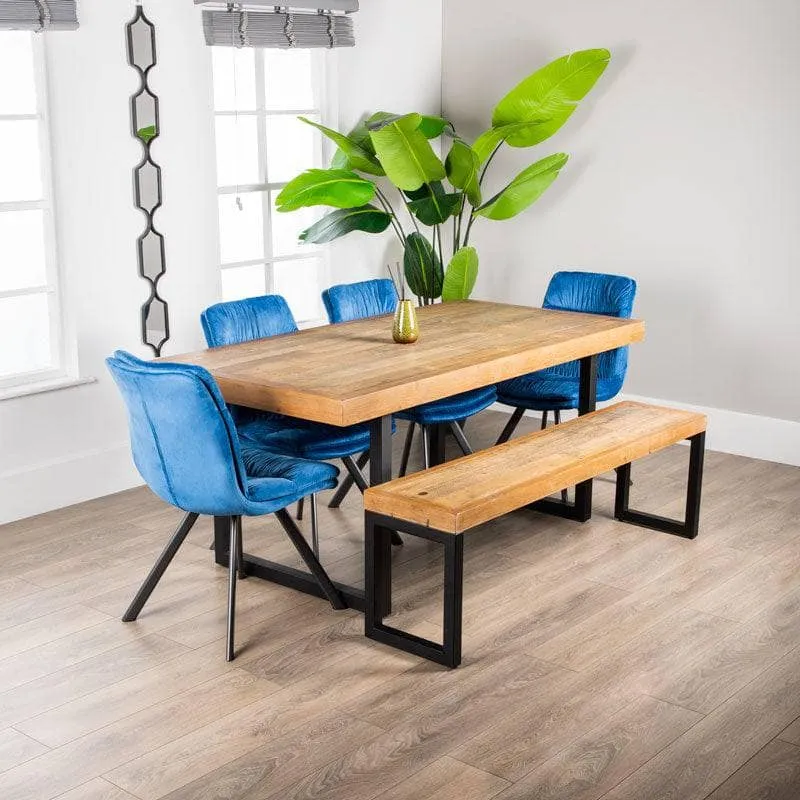 Lincoln Fixed Table & Aspen Blue Chairs - Multiple Configurations