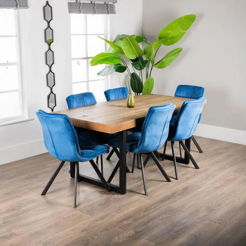 Lincoln Fixed Table & Aspen Blue Chairs - Multiple Configurations