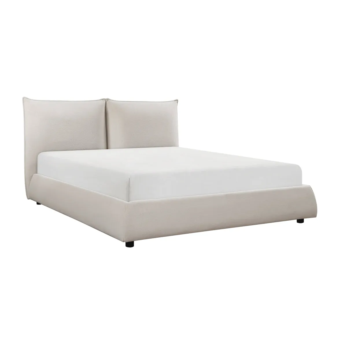 Linna Modern Chenille Upholstered Queen Bed