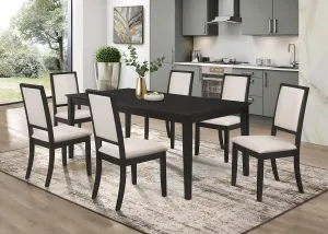 Louise 5-piece Dining Set Black and Cream