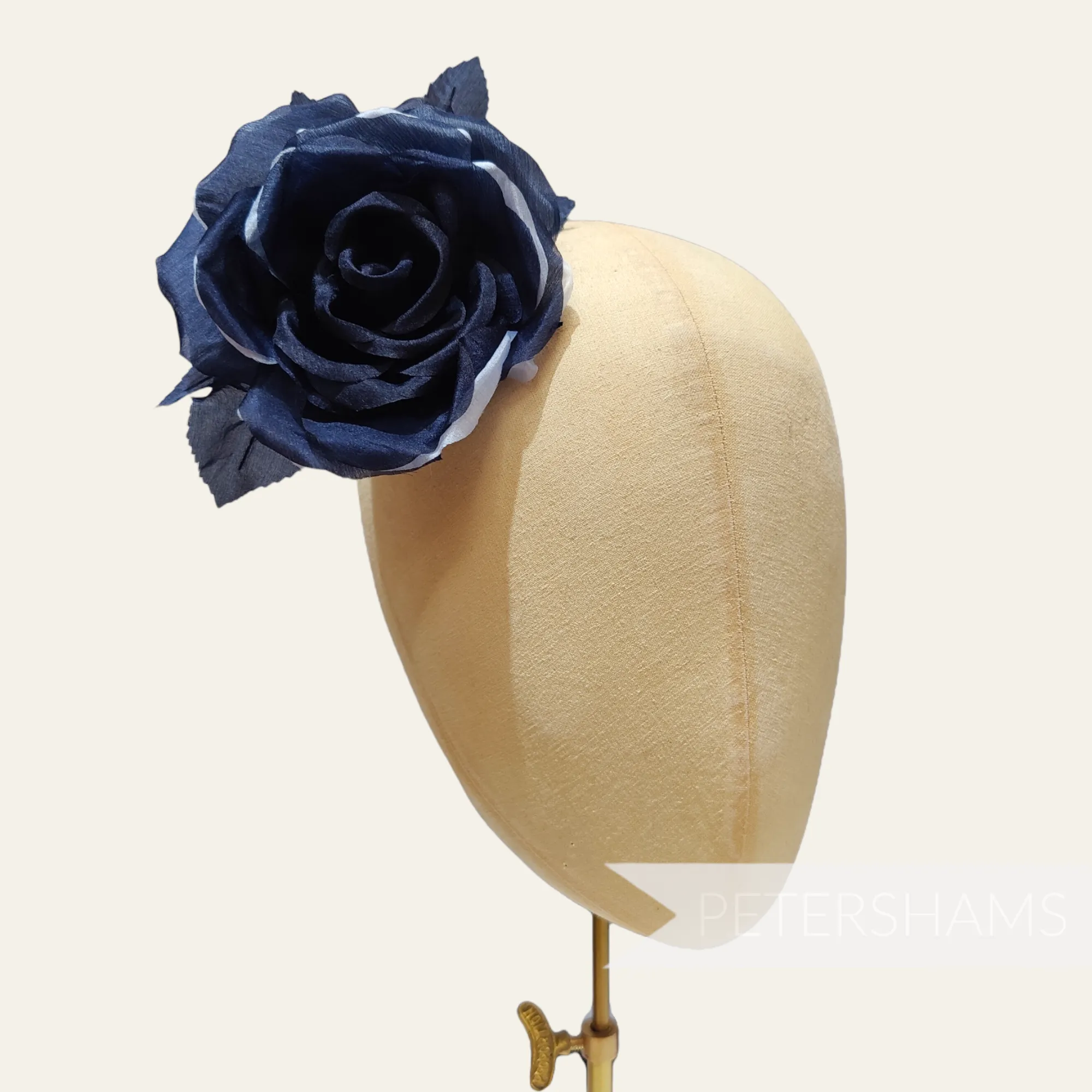 'Madalyn' Contrast Layered 11cm Silk Wired Millinery Flower