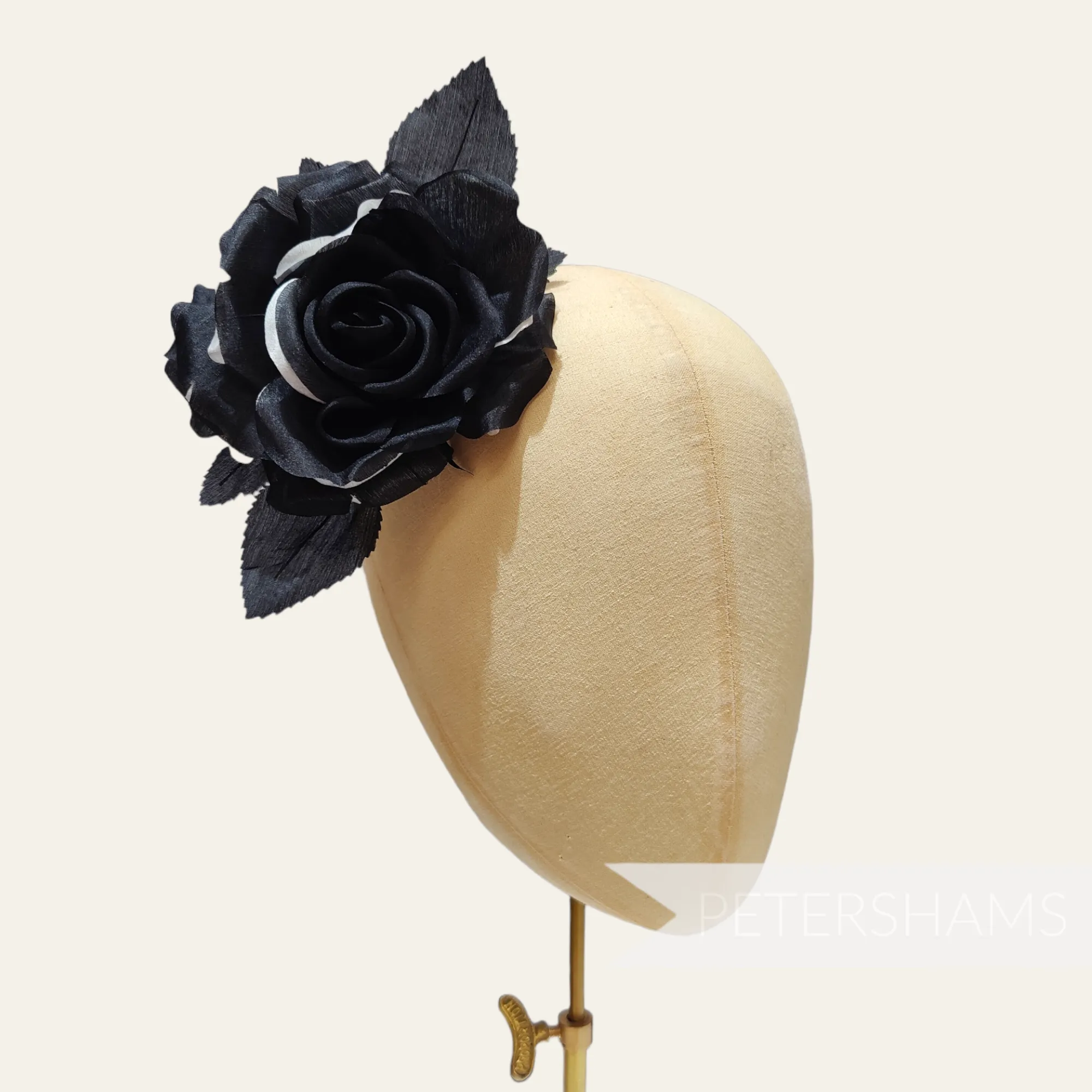 'Madalyn' Contrast Layered 11cm Silk Wired Millinery Flower