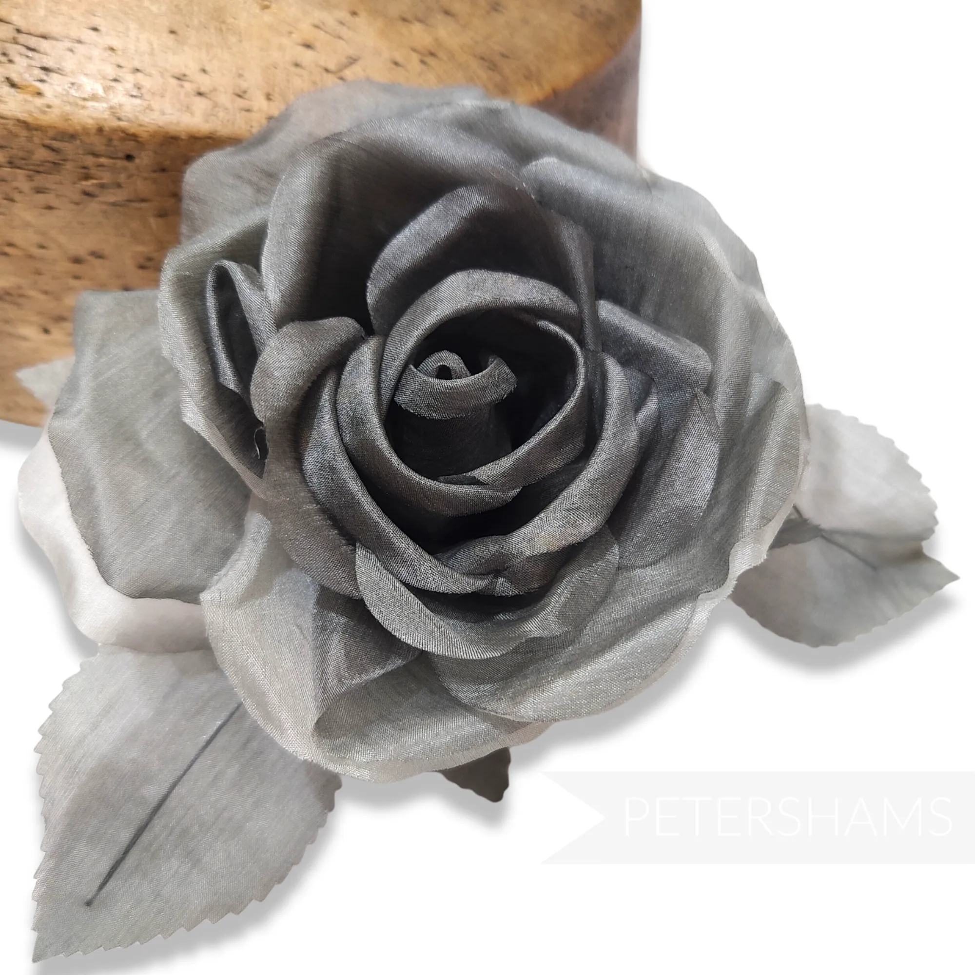 'Madalyn' Contrast Layered 11cm Silk Wired Millinery Flower