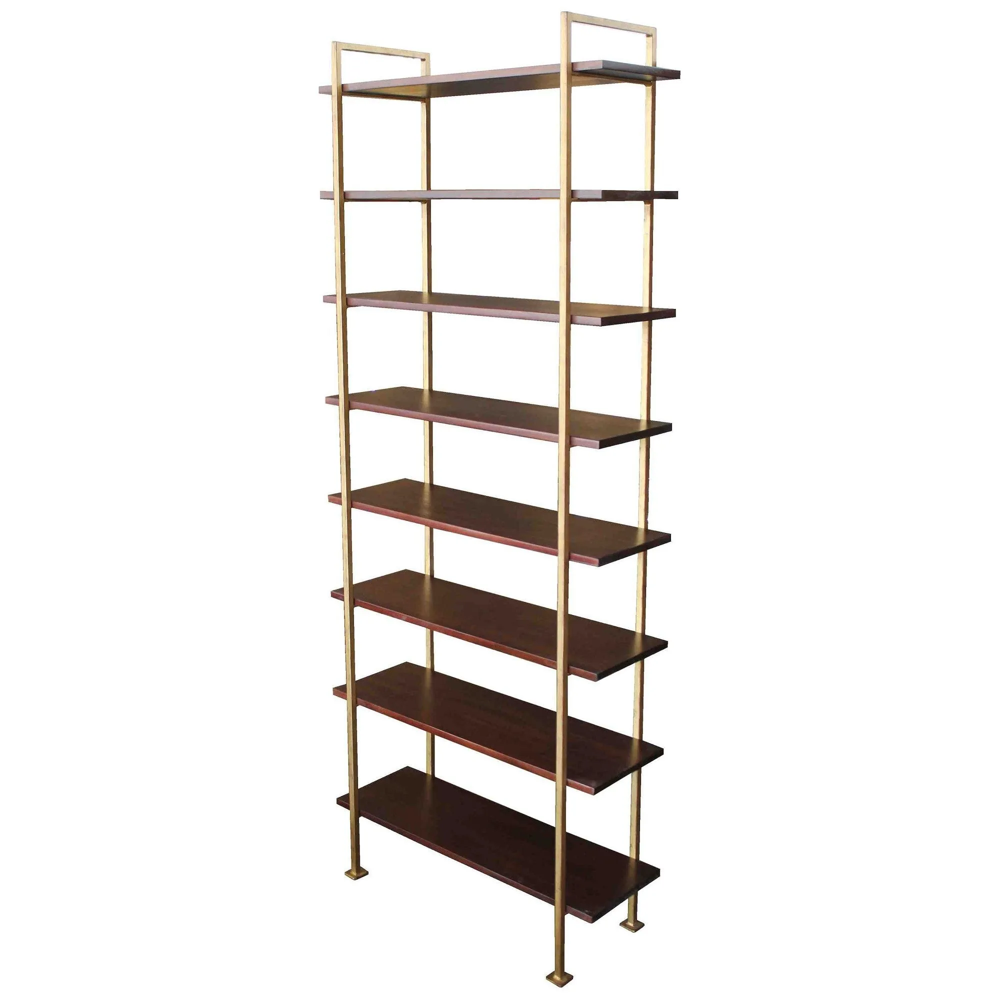 Mid-Century Modern Vintage Gold Chelsea Bookcase