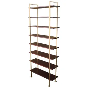 Mid-Century Modern Vintage Gold Chelsea Bookcase