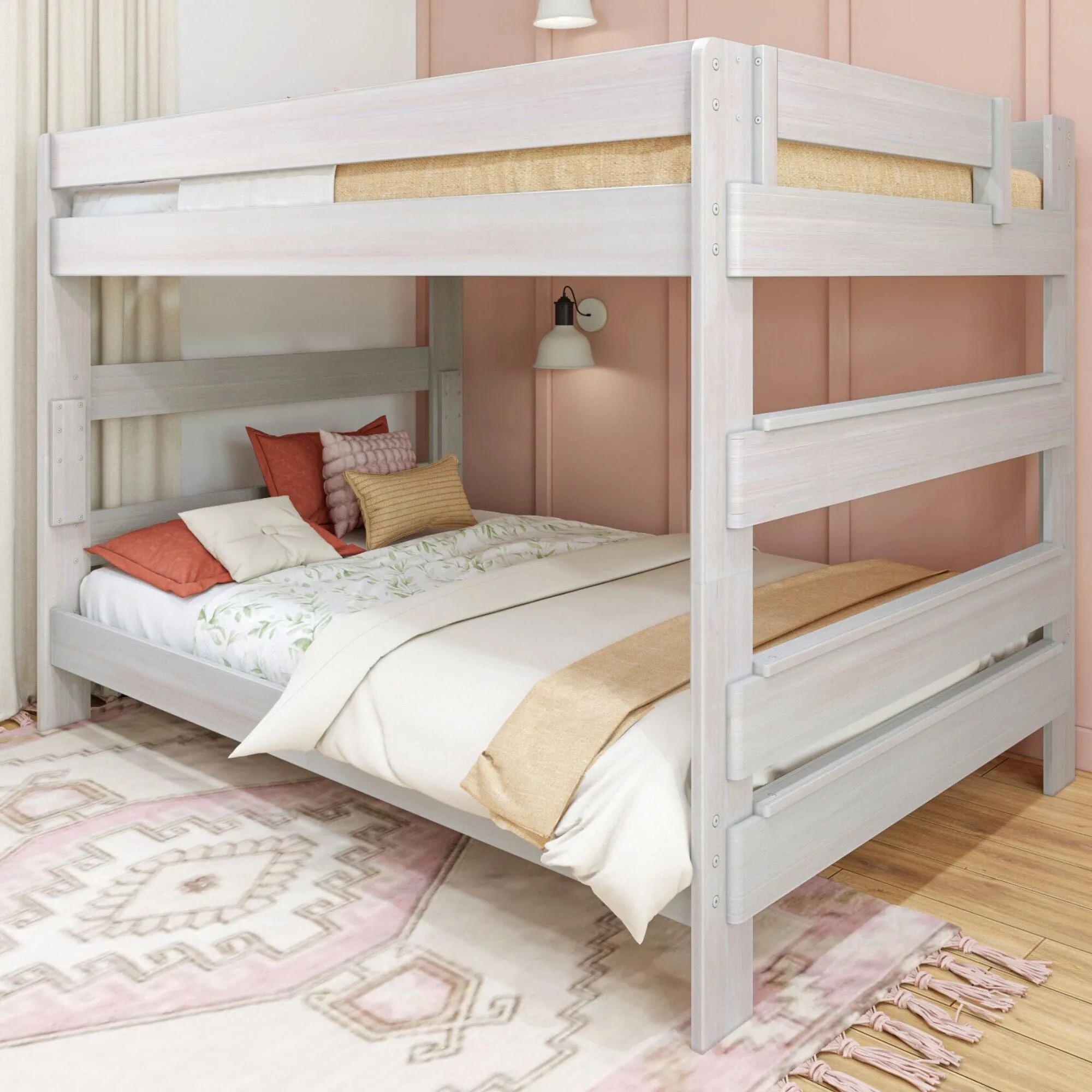 Modern Farmhouse Queen Over Queen Bunk Bed