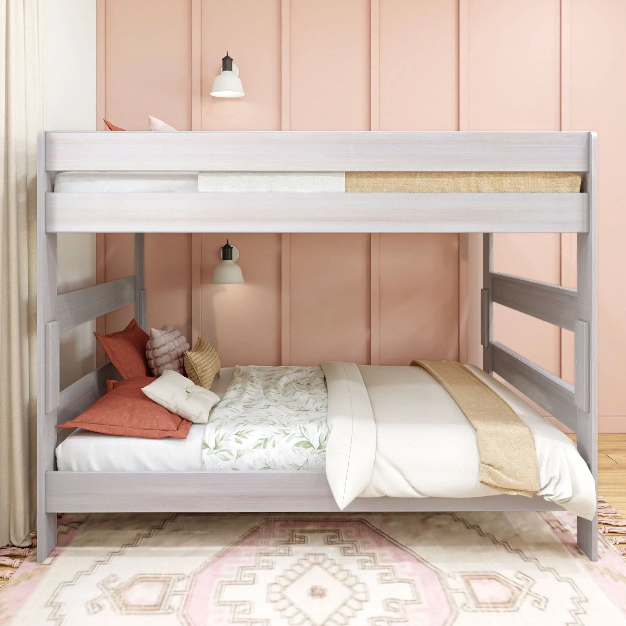 Modern Farmhouse Queen Over Queen Bunk Bed