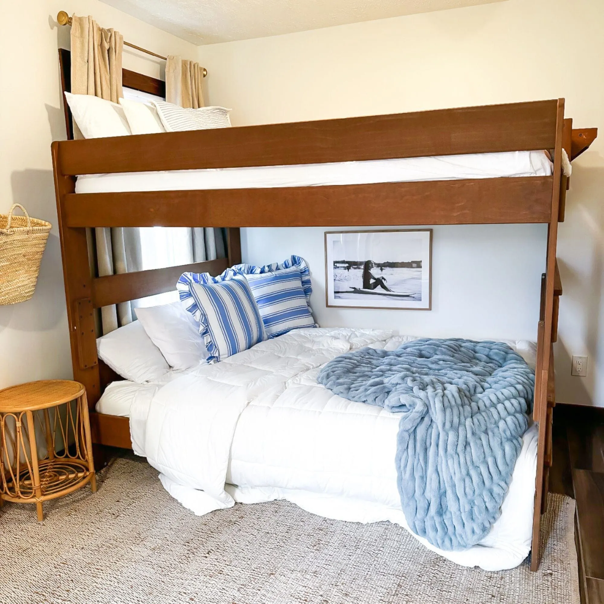 Modern Farmhouse Queen Over Queen Bunk Bed