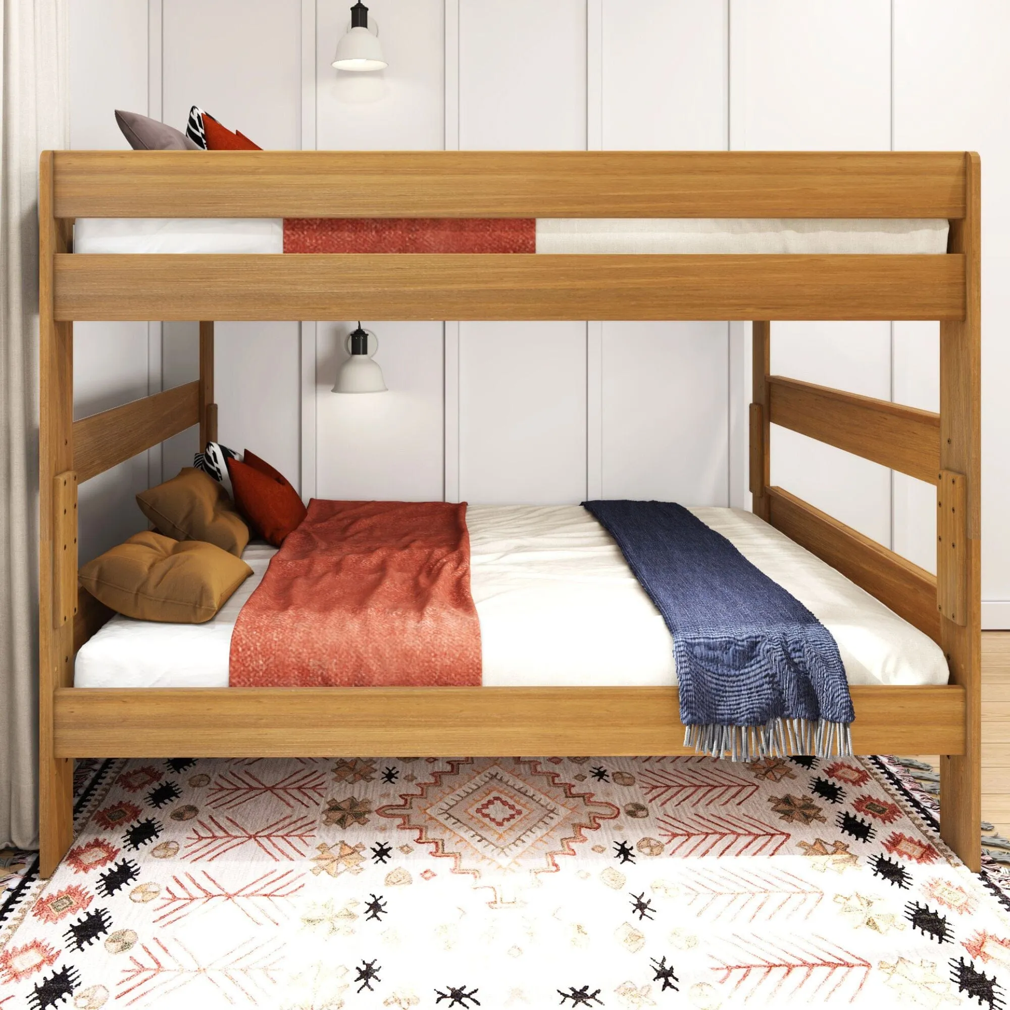 Modern Farmhouse Queen Over Queen Bunk Bed