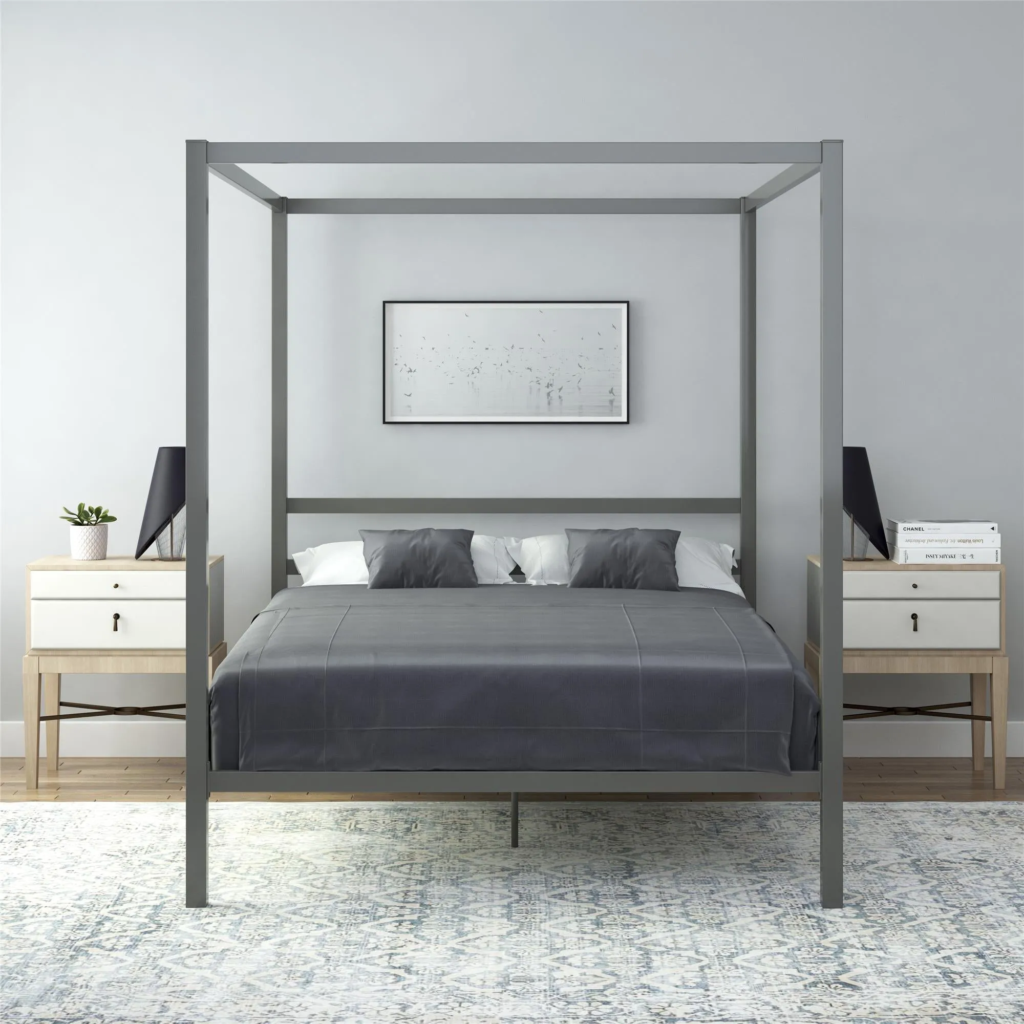 Modern Metal Canopy Bed Frame