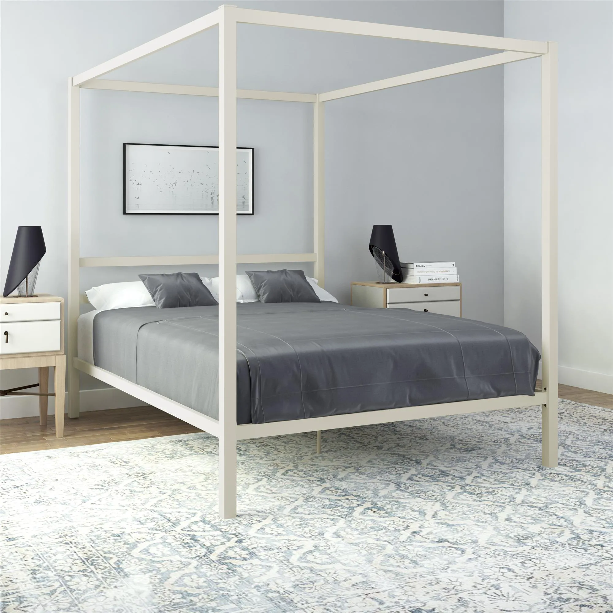 Modern Metal Canopy Bed Frame