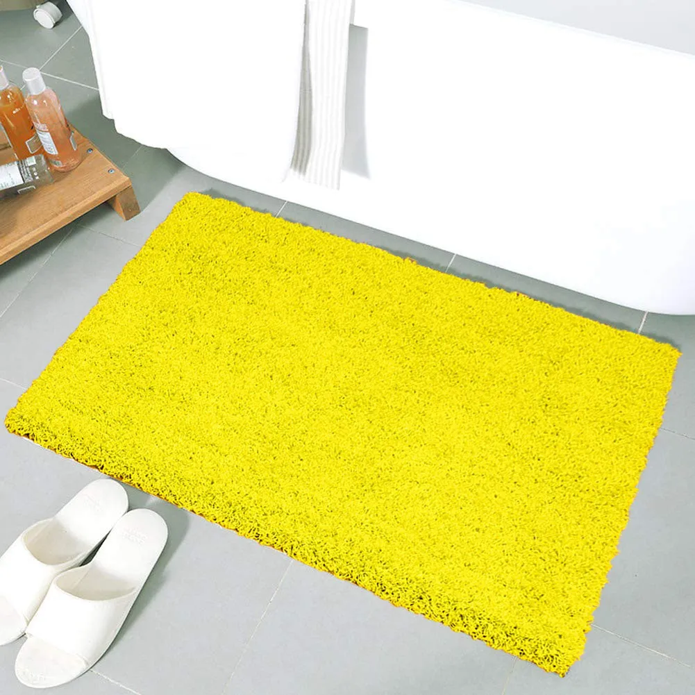 Modern Thick Super Soft Shaggy Rug, Vibrant Green, 60 x 110cm