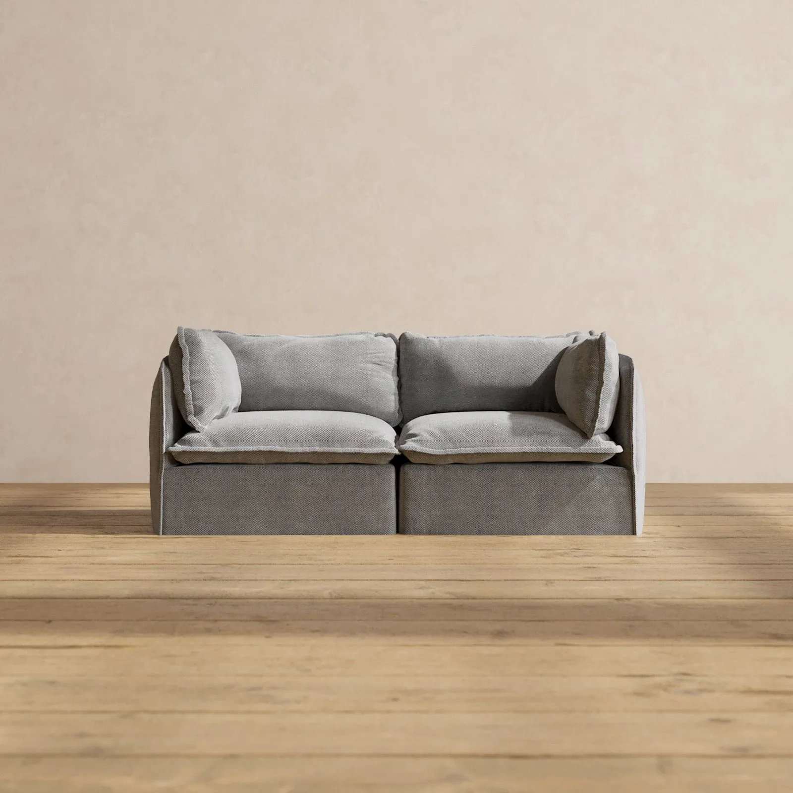 Modular Washable 2-Seater in Ash | Memorix  Seat | Contour Pillow