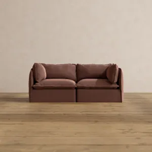 Modular Washable 2-Seater in Chestnut | Memorix  Seat | Cloud Pillow