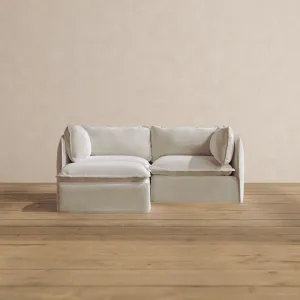 Modular Washable 2-Seater Sectional in Coco | Memorix  Seat | Contour Pillow