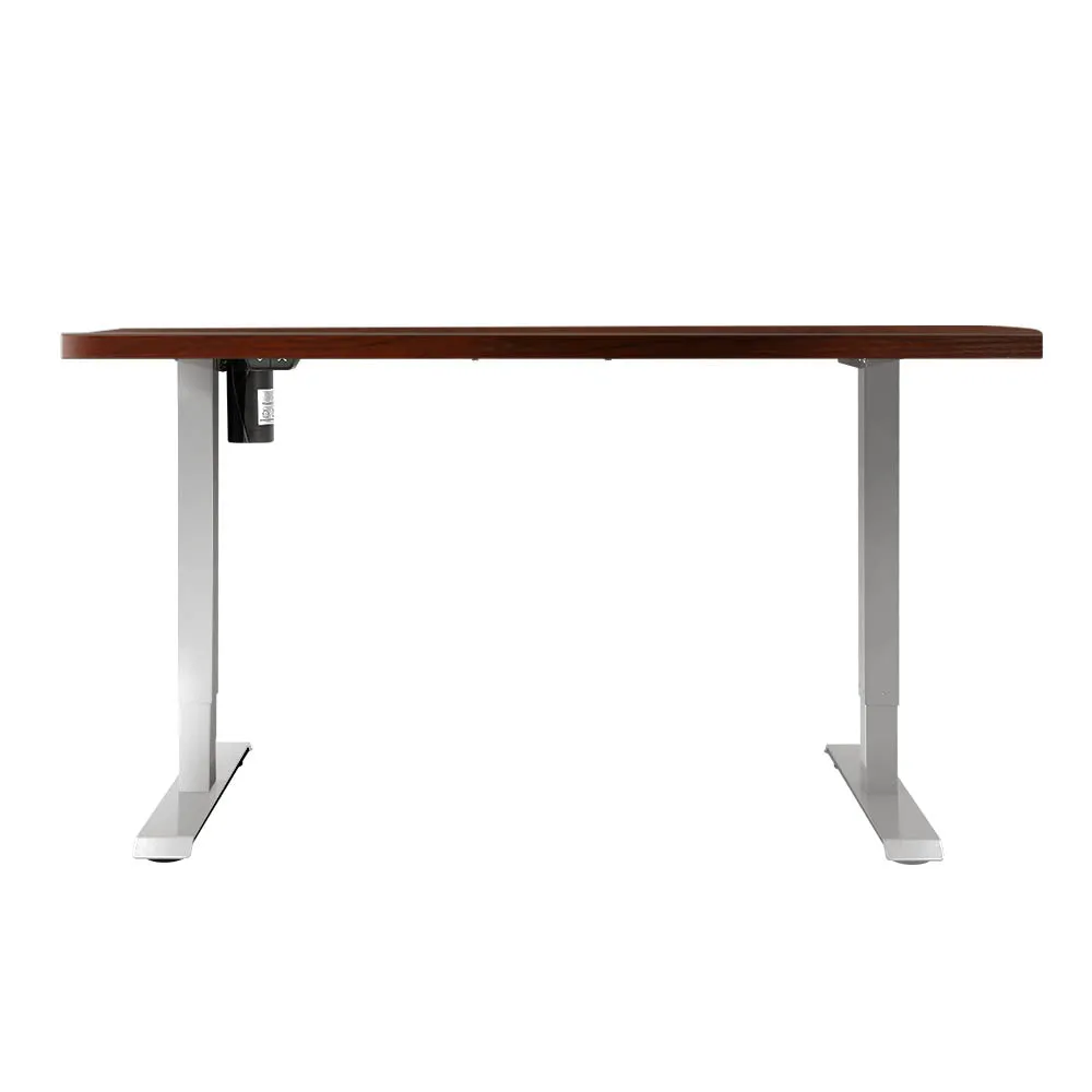 Motorised Height-Adjustable Standing Desk, Walnut, 120cm - Artiss