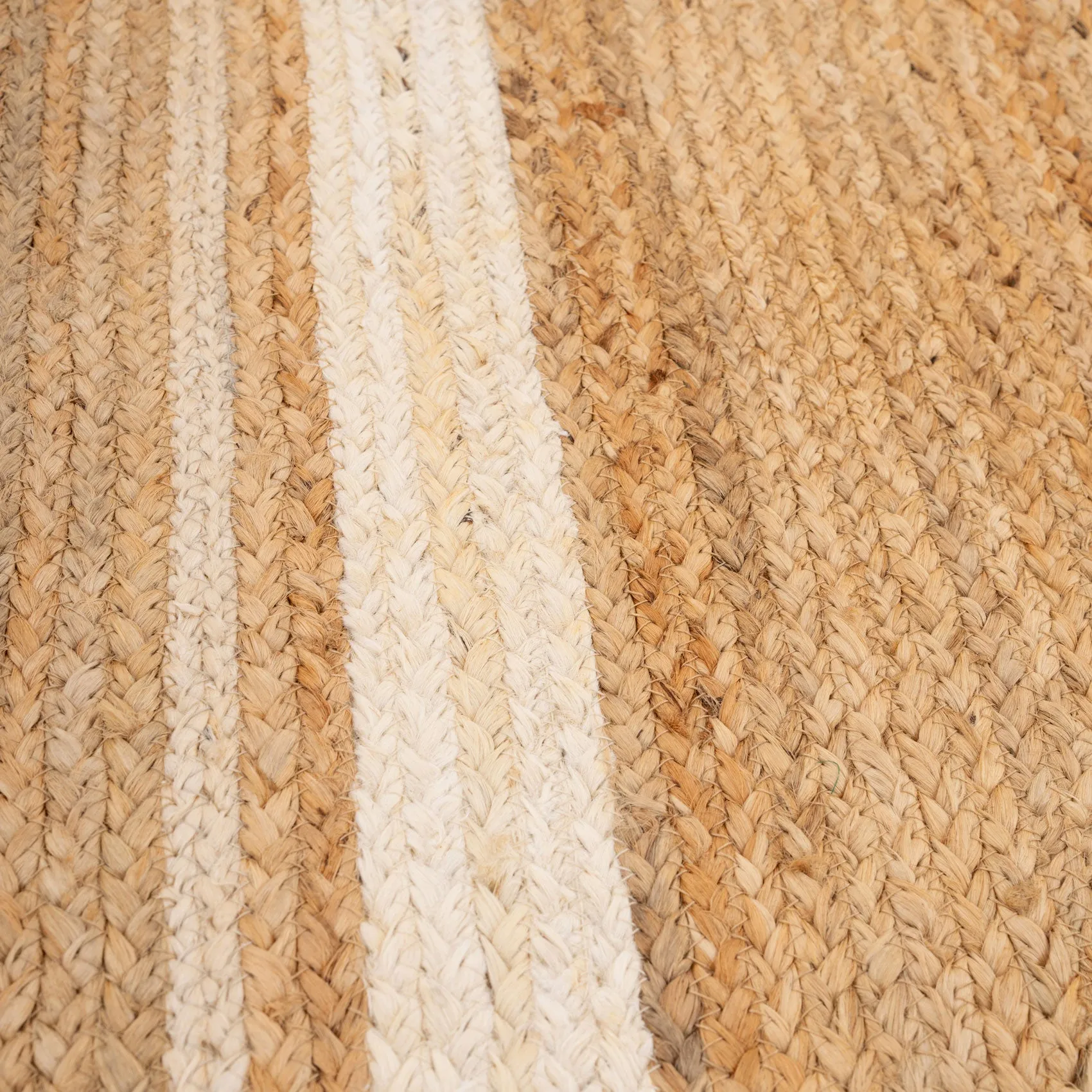 Natural Bordered Jute Runner Rug - Laurel