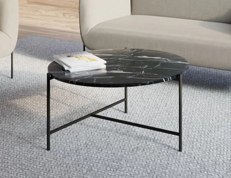 Nexus Marble Coffee Table - Black Marquina