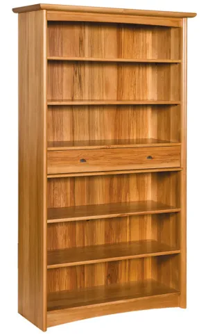 NZ Native RIMU Bookcase-Display with Drawer 1100*1900 Verso