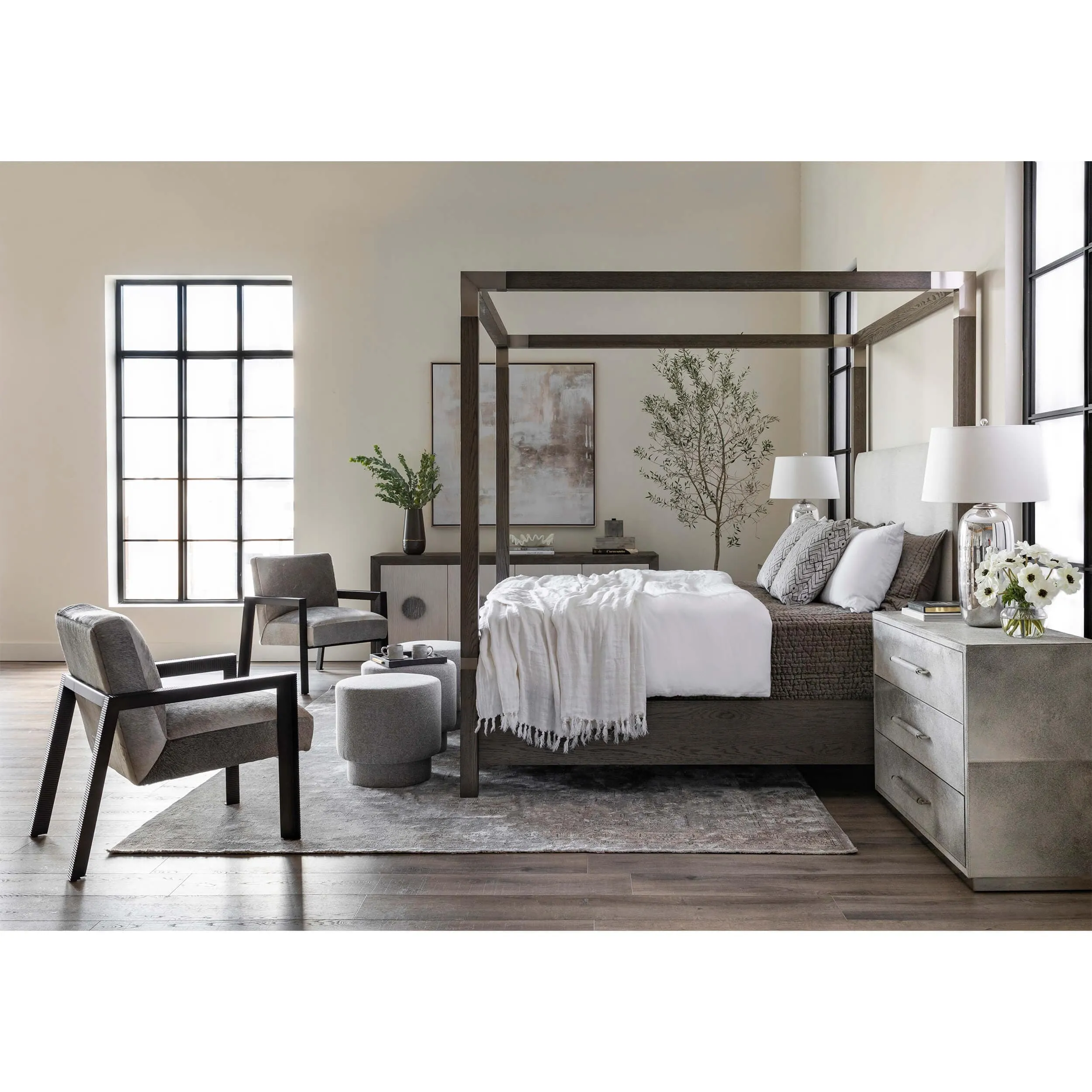 Palma Upholstered Canopy King Bed