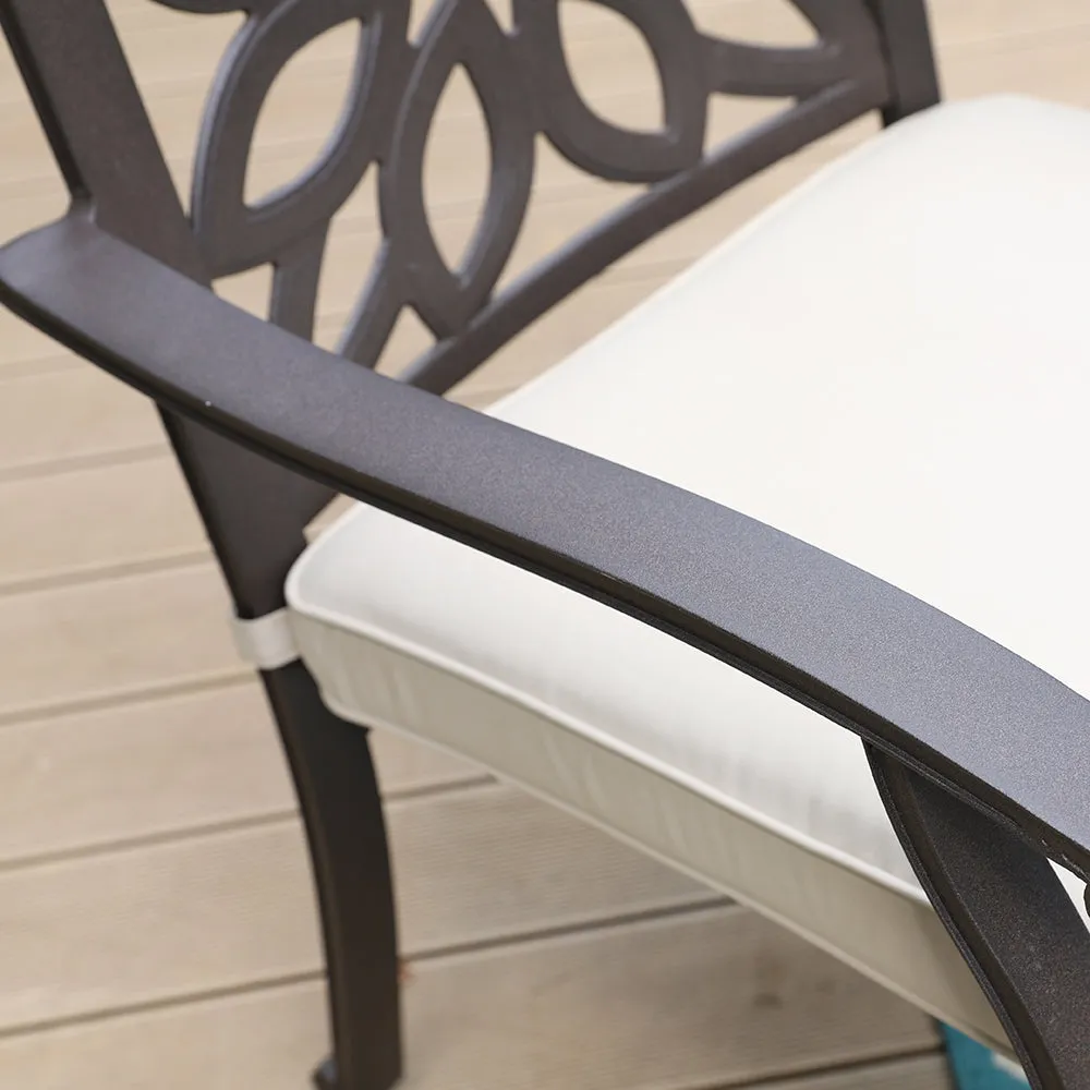 PHI VILLA Cast Aluminum Patio Dining Chairs