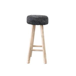 Raffia Bar stool | Black