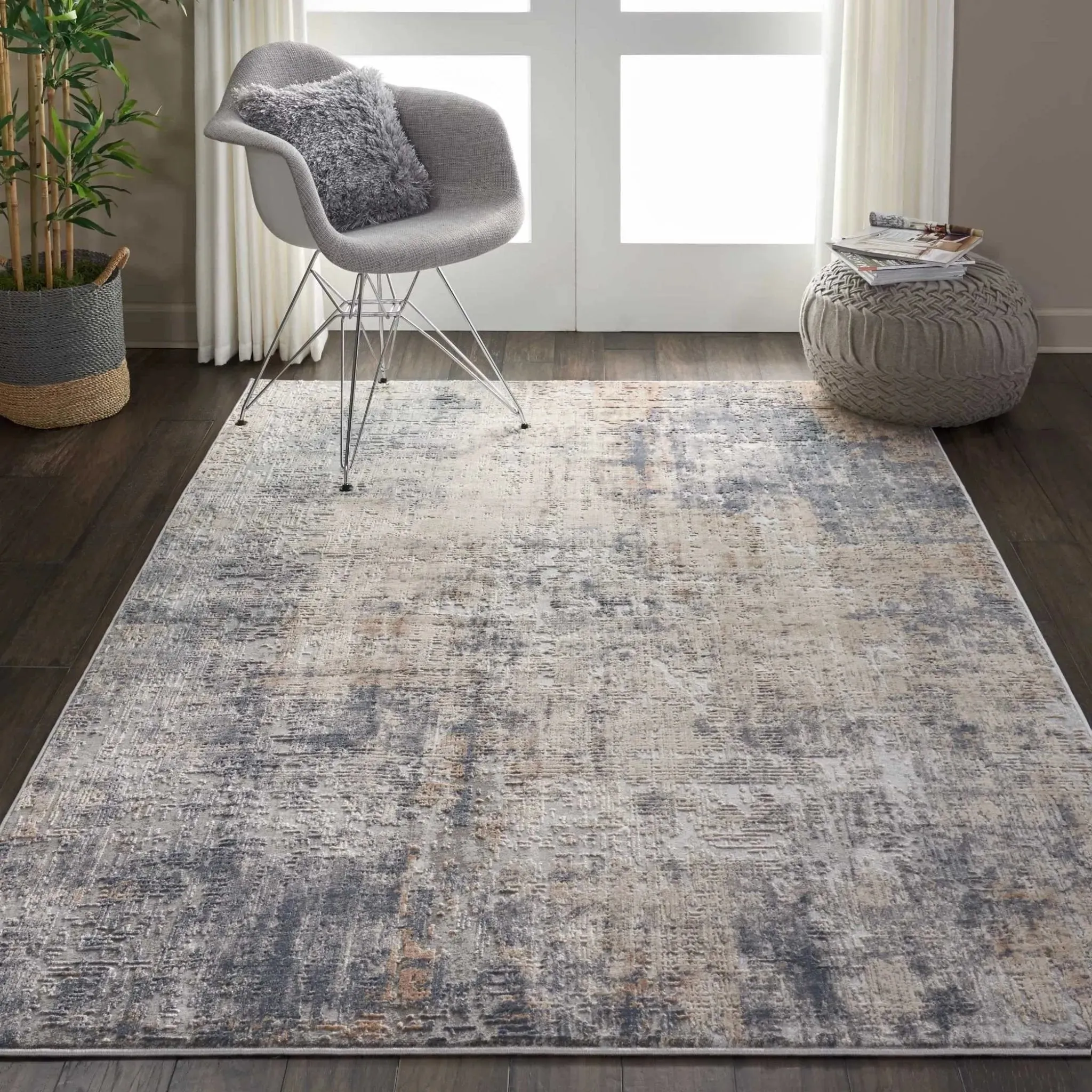 Rustic Textures RUS01 Grey/Beige Rug