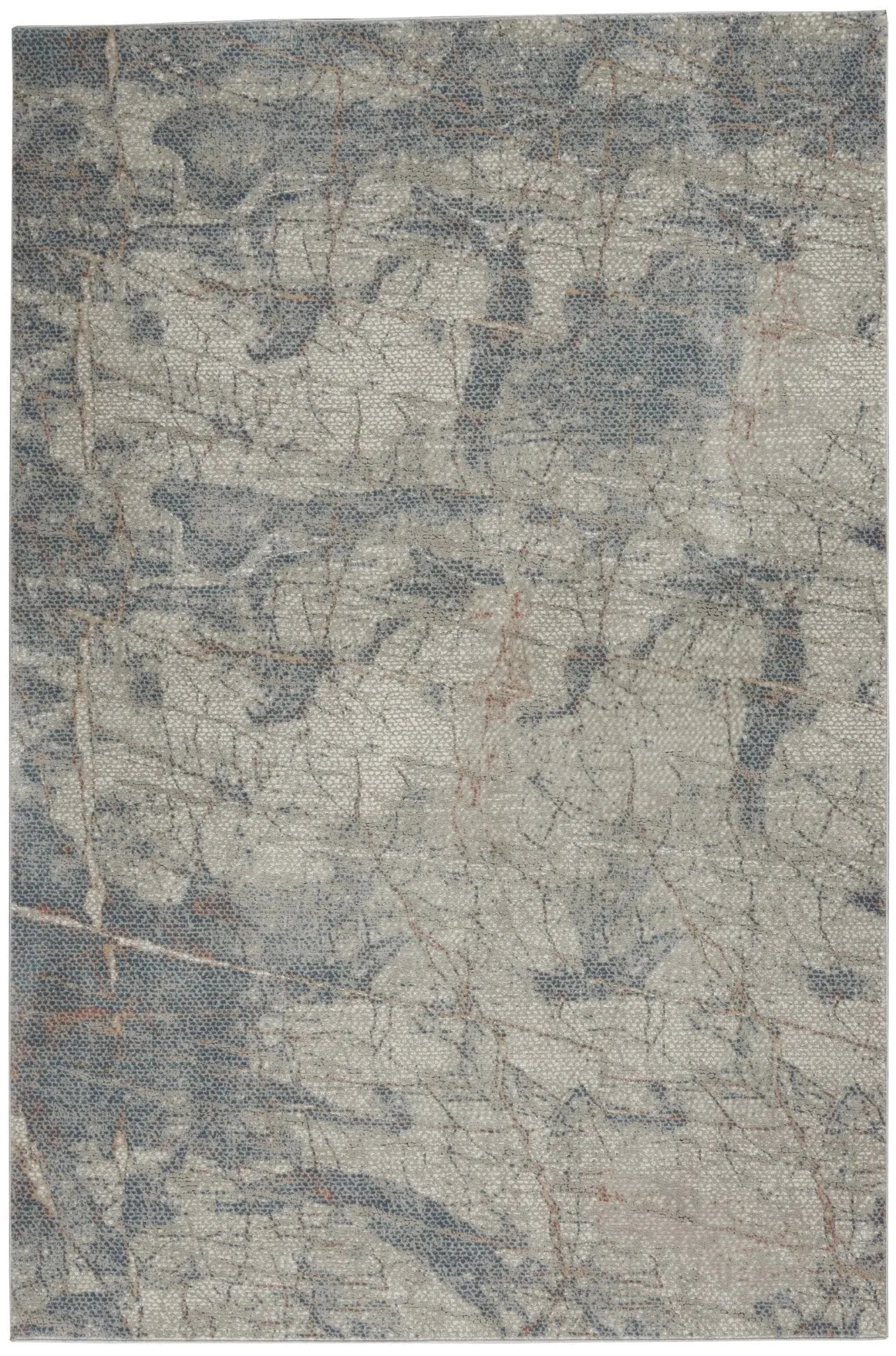 Rustic Textures RUS15 Light Grey/Blue Rug