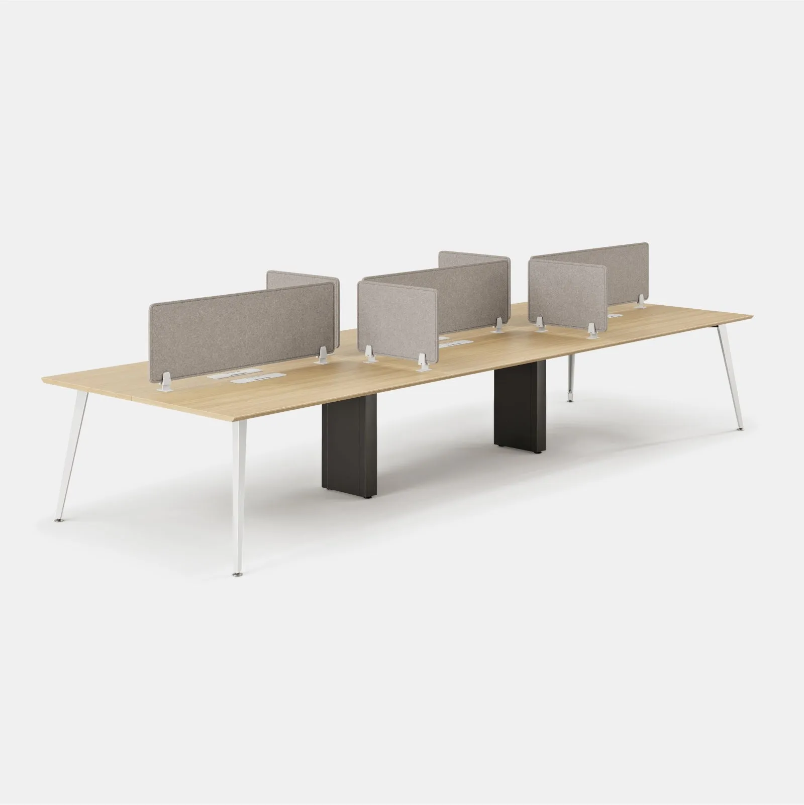 Six Person Desk Panels