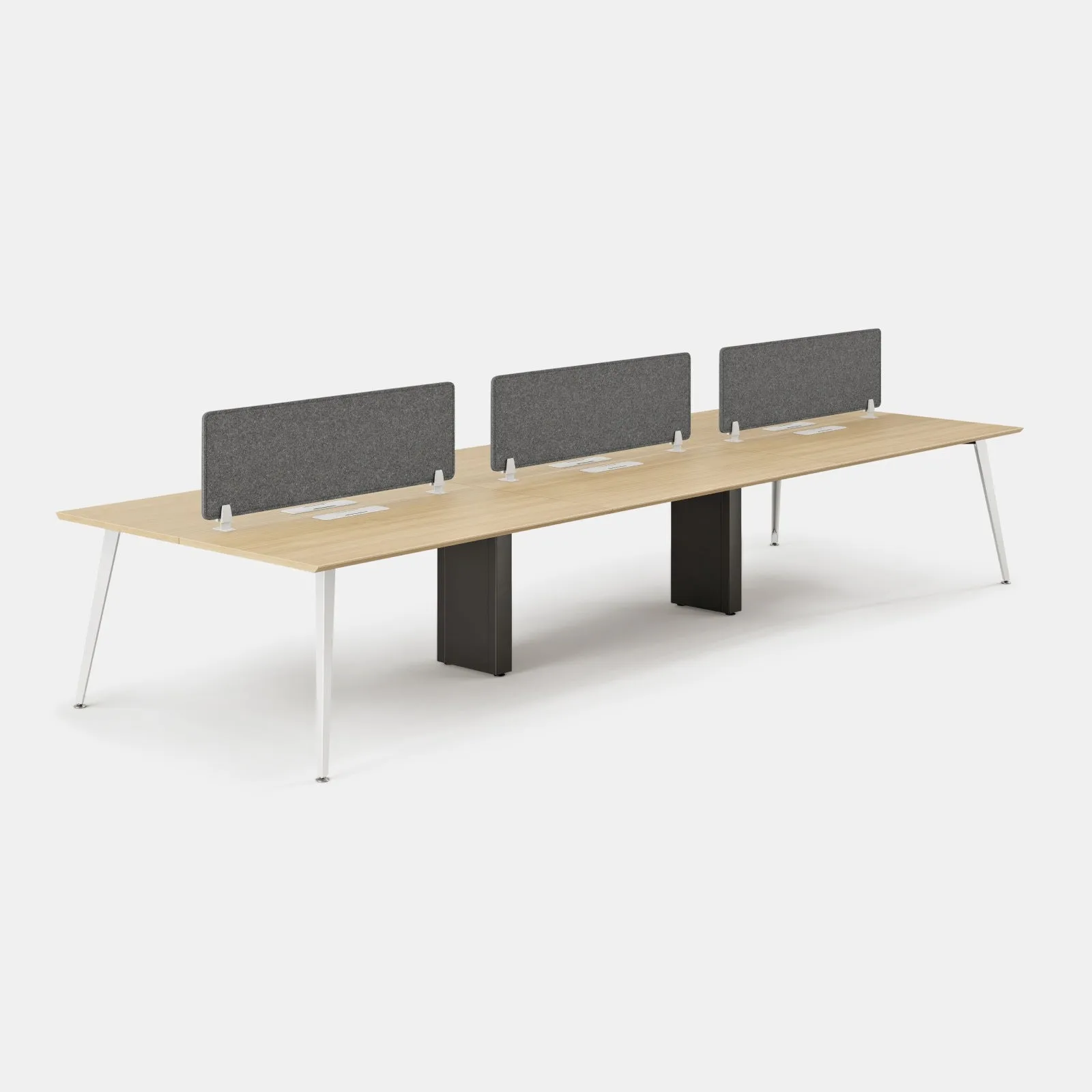 Six Person Desk Panels