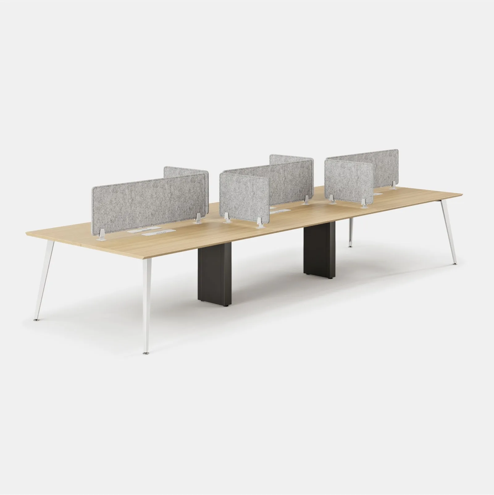 Six Person Desk Panels