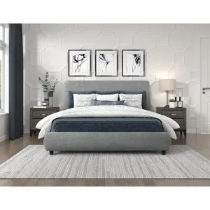 SoftTouch Modern Chenille King Size Platform Bed