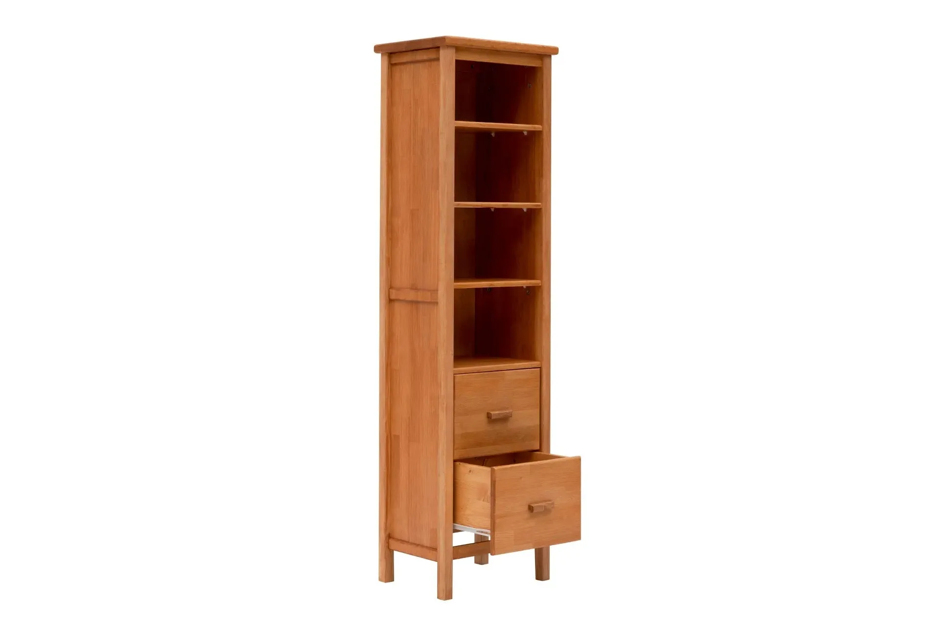 Solid Pine Wood Handmade Bookcase Bookshelf Shelving Unit with Drawers an Open Storage Shelves Dawn