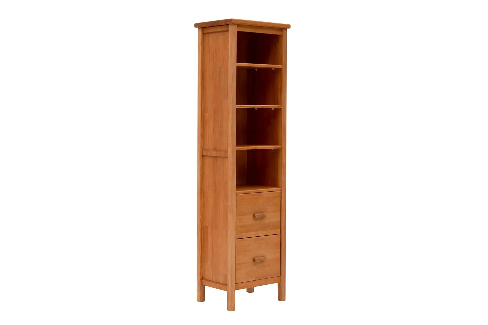 Solid Pine Wood Handmade Bookcase Bookshelf Shelving Unit with Drawers an Open Storage Shelves Dawn