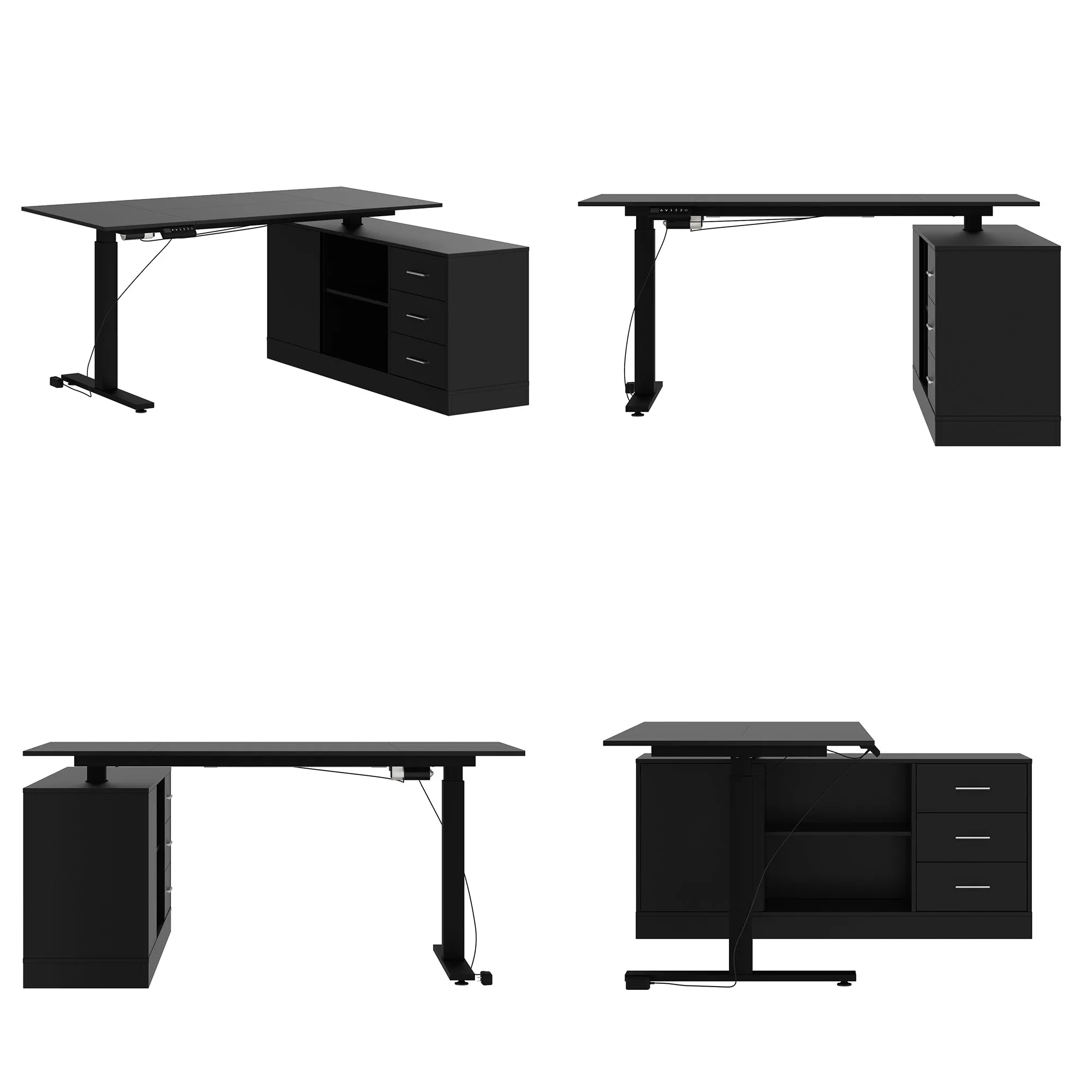 Super-Sized Standing Desk with Electric Lift - 63"x31.5"PC Desktop