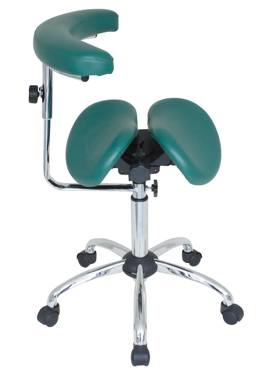 USA Patented Twin Tiltable Saddle Stool with Adjustable Seat Width and Center Gap