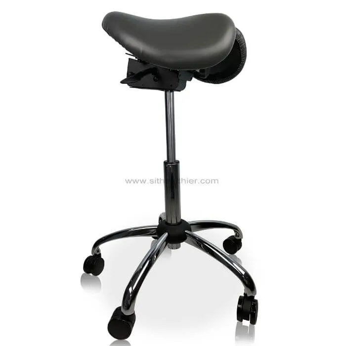 USA Patented Twin Tiltable Saddle Stool with Adjustable Seat Width and Center Gap