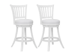 White Bar Stools, Set of 2