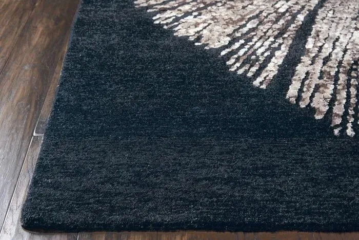 Wool & Silk CGS21 Noir Rug