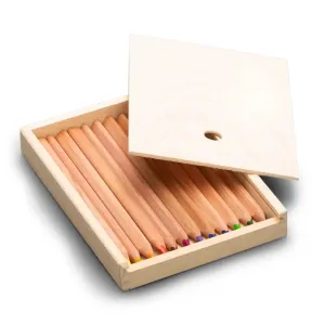 Yorik 12 Triangular Color Pencils in Wooden Box